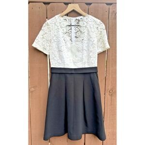 Claudie Pierlot Women Size EU 36/ US 6‎ Mini Dress Reset Black Lace Top